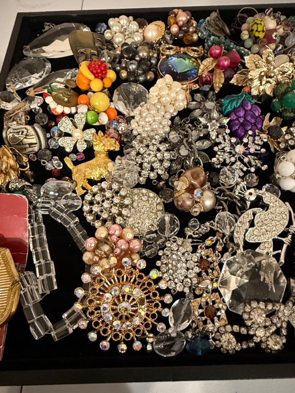Stunning vintage craft lot art wear repair harvest design jewelry parts wowza - Picture 16 of 17